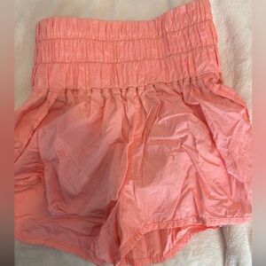 FP movement Coral Pink Ruffled Shorts